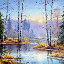 Схема вышивки «Закат»