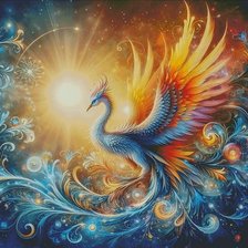 Схема вышивки «Жар птица»