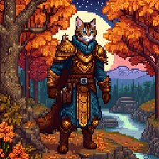 Схема вышивки «Осенний кот»