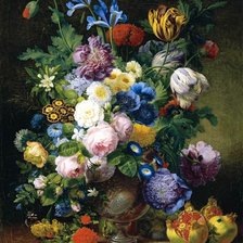 Схема вышивки «букет с гранатами»