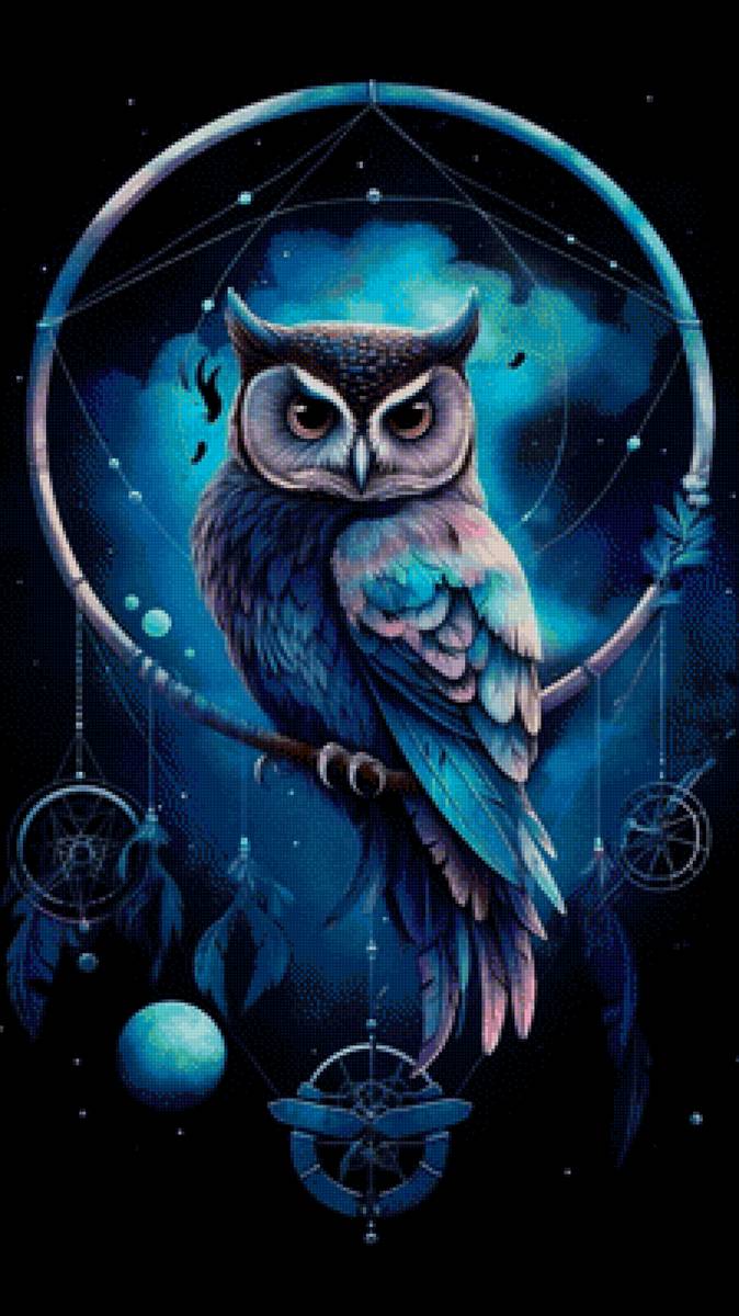 Сова - ловец снов, сова - предпросмотр