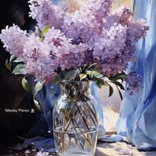 Схема вышивки «Букет сирени»