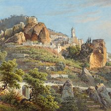 Схема вышивки «Городок в Италии»