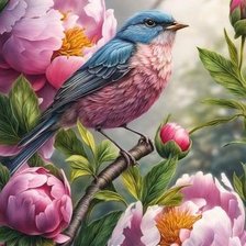 Схема вышивки «pajaros»