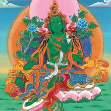 Схема вышивки «Зеленая тара»