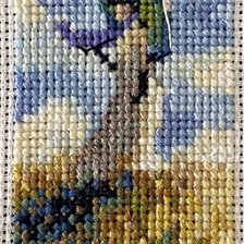 Схема вышивки «chica del paraguas»