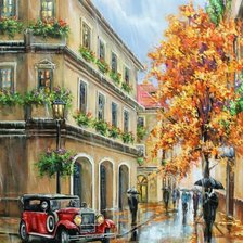 Схема вышивки «Старый автомобиль»