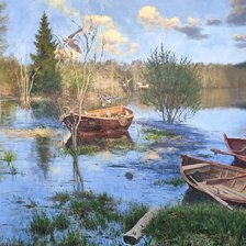 Схема вышивки «Лодки»