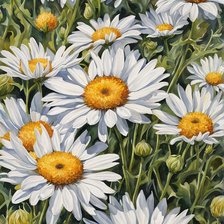 Схема вышивки «Ромашки»