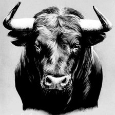 Схема вышивки «бык»