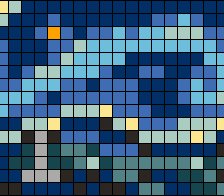 Схема вышивки «noche estrellada»