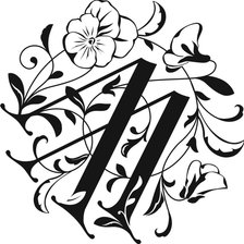 Схема вышивки «маленькая монограмма»