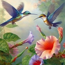 Схема вышивки «Колибри»