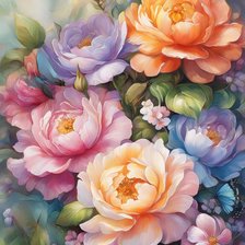 Схема вышивки «цветы»