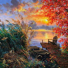 Схема вышивки «пейзаж»