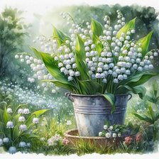 Схема вышивки «Ландыши»