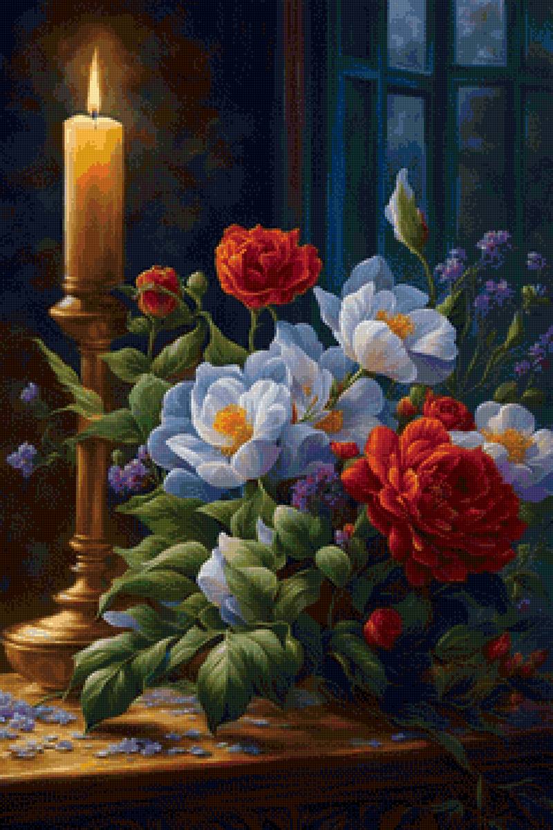 свеча горела - картина - предпросмотр