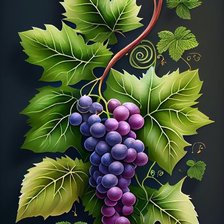 Схема вышивки «Виноград»