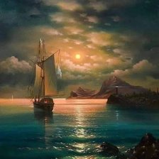 Схема вышивки «Лунный свет»