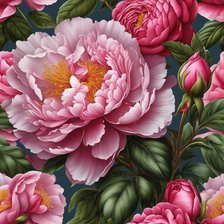 Схема вышивки «Пионы»