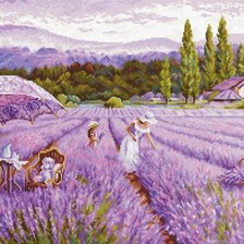 Схема вышивки «Лавандовое поле»
