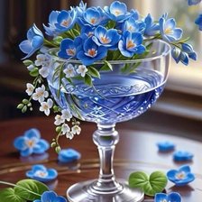 Схема вышивки «Незабудки»