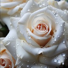 Схема вышивки «Белые розы»