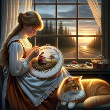 Схема вышивки «Рукодельница»