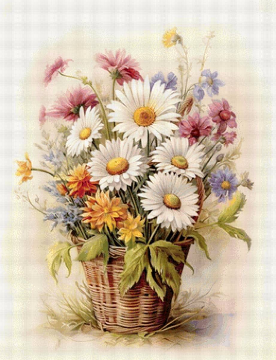 Букет полевых цветов - букет полевых цветов - предпросмотр