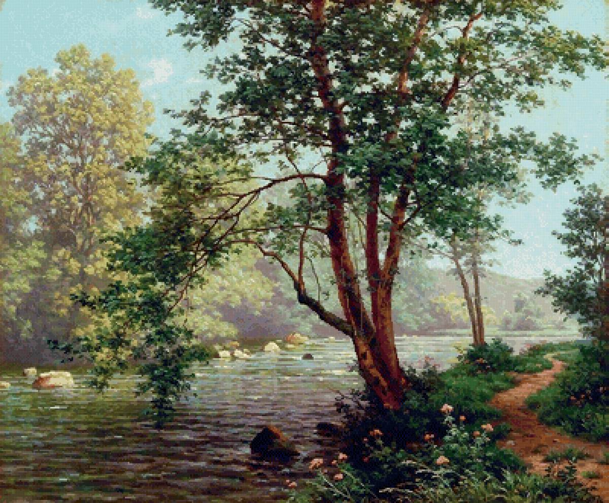 У прохладной реки. - природа, пейзаж - предпросмотр