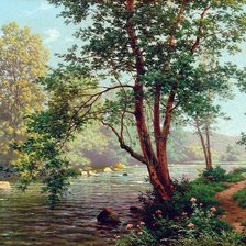 Схема вышивки «У прохладной реки.»