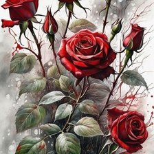 Схема вышивки «Розы»