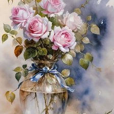 Схема вышивки «Букет роз»