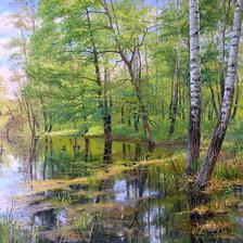 Схема вышивки «У озера»