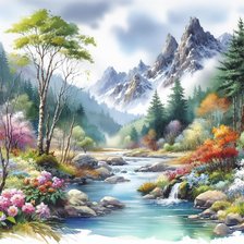 Схема вышивки «Предгорье»