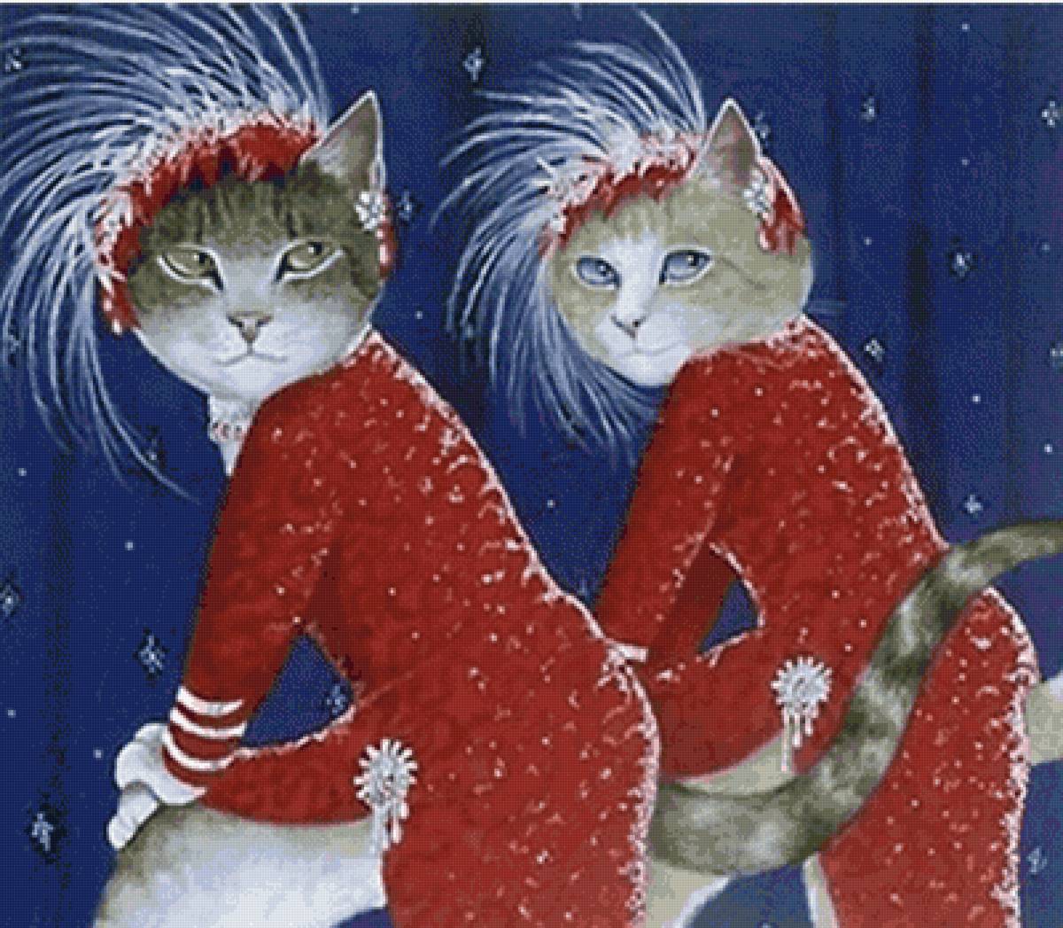 "Чикаго"по-кошачьи - кошки сьюзан херберт, кошки, картины - предпросмотр