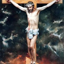 Схема вышивки «Иисус Распятие»