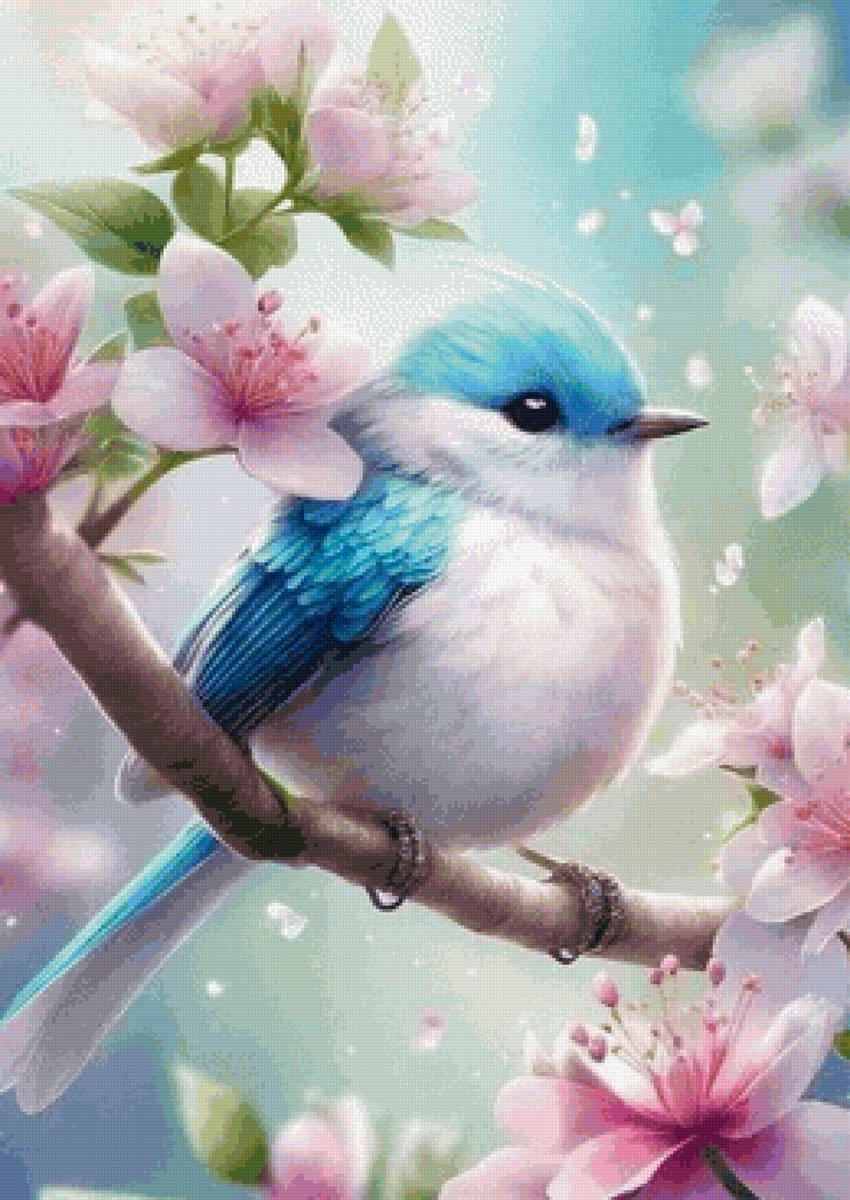 Птичка - пейзаж - предпросмотр