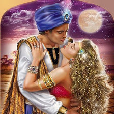 Схема вышивки «восточная пара»