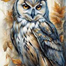 Схема вышивки «Ночная птица»