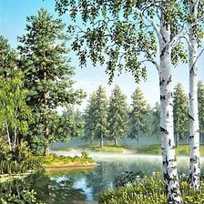 Схема вышивки «Летний пейзаж»