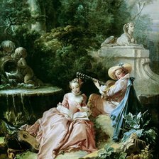 Схема вышивки «Франсуа Буше. Урок музыки»