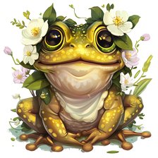 Схема вышивки «Cute Spring Animals - Frog»
