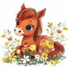 Cute Spring Animals - Horse