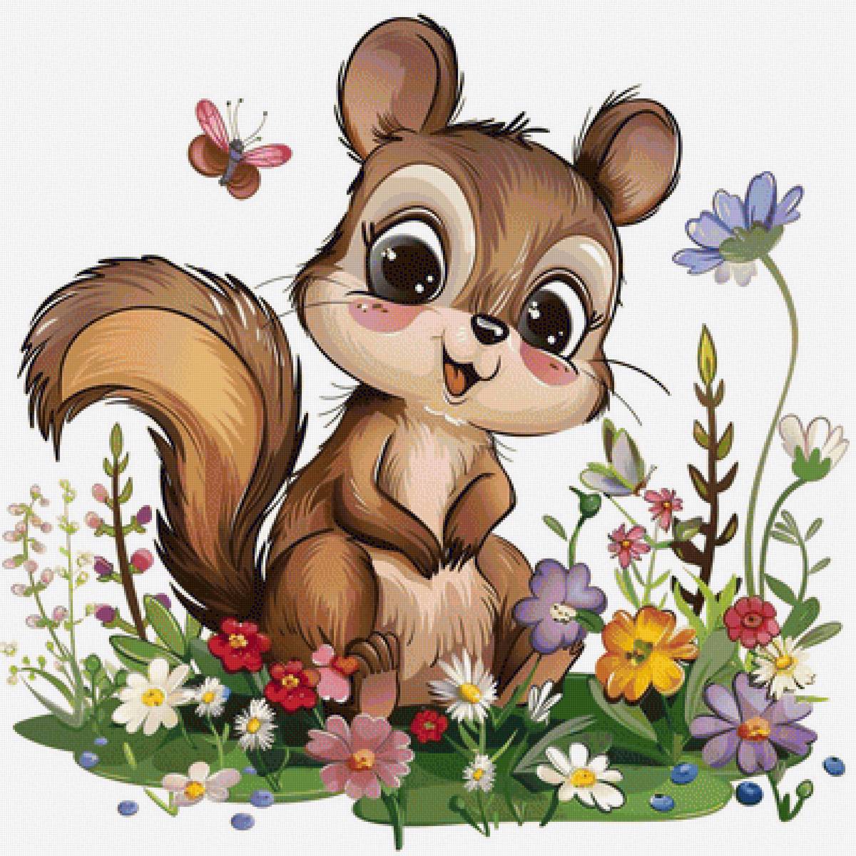 Cute Spring Animals - Squirrel - squirrel, spring, cute, animal - предпросмотр