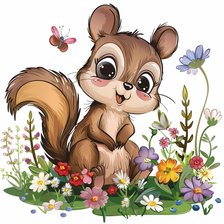 Cute Spring Animals - Squirrel