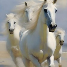 Схема вышивки «Лошади»