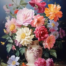 Букет в фарфоровой вазе