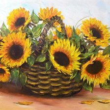 Схема вышивки «Подсолнухи»