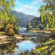 Схема вышивки «Летний пейзаж»